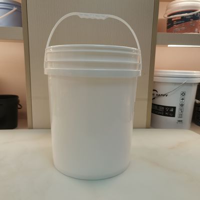 kwaliteit  Seal Lid 20 Litre Round Plastic Bucket Screen Printing fabriek
