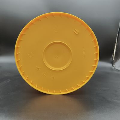 18 liter industriële smeermiddel emmer met mondstuk geel stapelbaar 20 liter plastic emmer