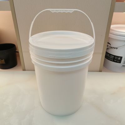Voedselgraad 5 liter plastic witte emmers met deksels stapelbaar Recycleerbaar