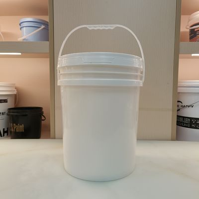 Herbruikbare, stapelbare, ronde plastic emmer van 20 liter met lekvrije deksel