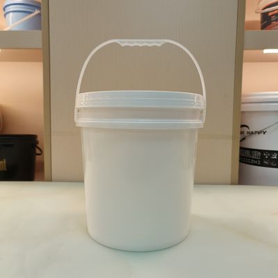 Voedselgraad 5 liter plastic witte emmers met deksels stapelbaar Recycleerbaar