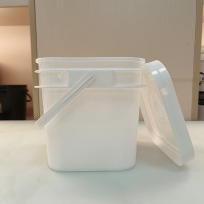 Polypropyleen PP 10l vierkante plastic emmer met deksel niet giftig