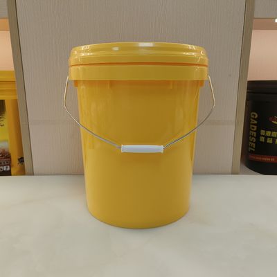18L 4,8 Gallon 5 Gallon Plastic Verf Gele Emmer Hoogtemperatuurbestendige