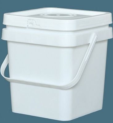 Recyclebaar, stapelbaar, 10 liter vierkante plastic emmer, lekkagevrij