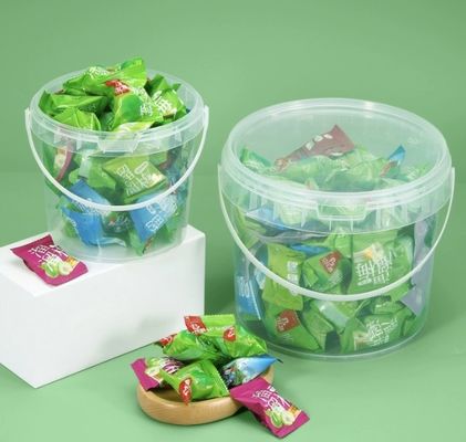 Keuken 20l witte plastic voedsel emmer met deksel stapelbaar