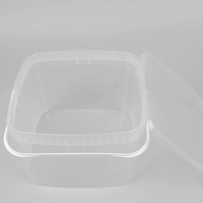 Aanpasbare transparante plastic emmer Duidelijke opslag emmers OEM ODM