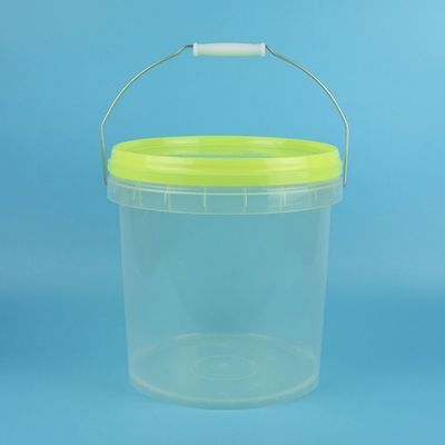 5l heldere plastic emmers met deksel warmteoverbrengingsdecoratie