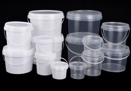 Corrosiebestendigheid 5 liter helder plastic emmer containers Schermdrukken