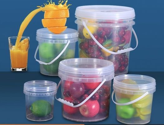 5 liter doorzichtig plastic emmer IML decoratie