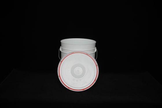 Witte ronde 5 liter plastic emmers UV-bestendige met deksel voor de industrie Landbouw Voedselgeneeskunde