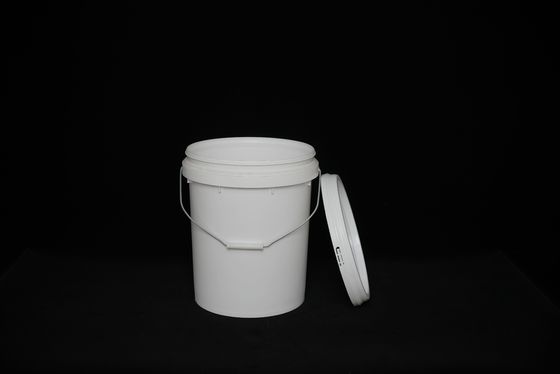 Ronde witte aangepaste logo voedselkwaliteit voedselopslag emmer vaatwasser kluis / stapelbaar