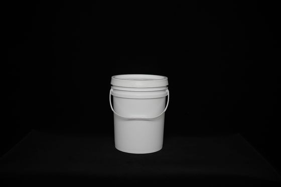 Ronde witte aangepaste logo voedselkwaliteit voedselopslag emmer vaatwasser kluis / stapelbaar
